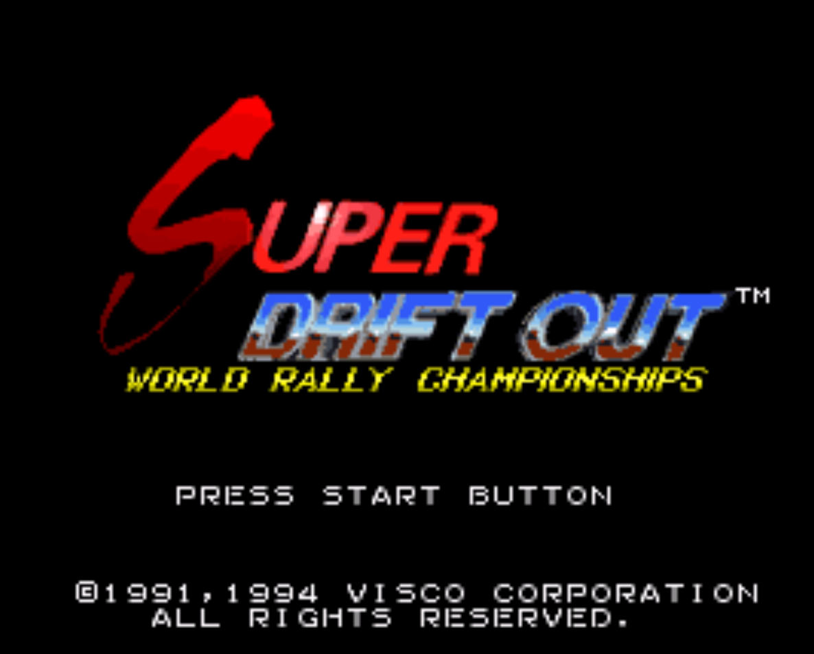 Super Drift Out Title Screen